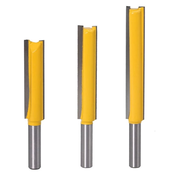 Yammee Straight Router Bit 8mm Shank Cutter for Extra Long for T Slot Coating Woodworki