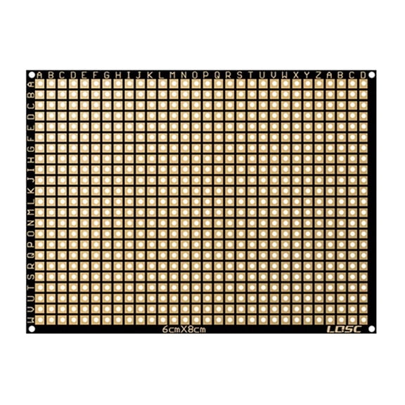 Yammee Stripboard Circuit Board PCB FR4 2.54 Pitch For Soldering Electronic Experiment