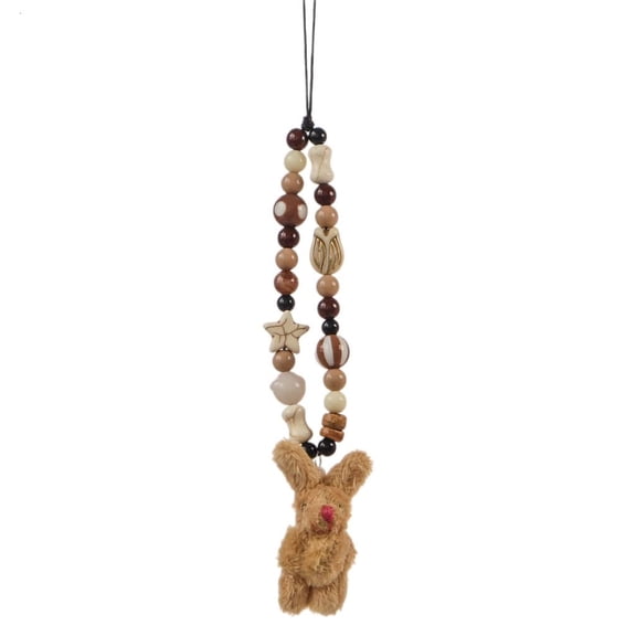 Yammee Stylish Beaded Phone Pendant Rabbit Phone Strap Stylish Phone Accessories Perfect Gift for Fashion Forward Individuals
