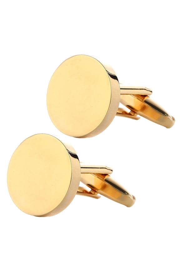 Yammee Stylish Round Metal Cufflinks For Men Wedding Birthday Proms Business Meetings