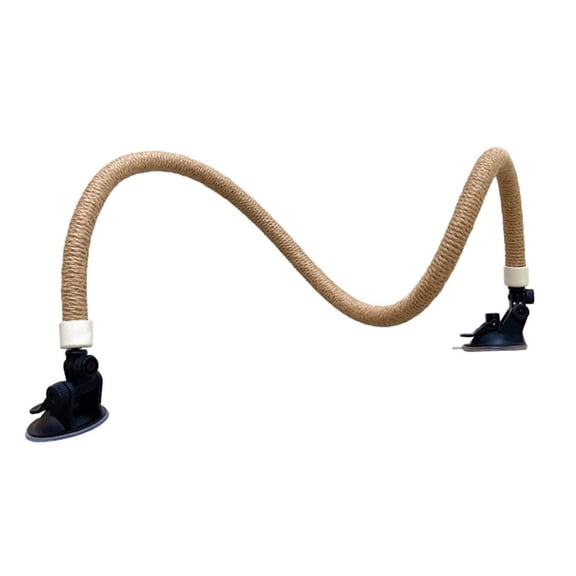 Yammee Suction Cup Bird Perch Hemps Rope Perch Toy for Parakeets Standing and Climbing Bird Grinding Toy Cage Entertainment Toy