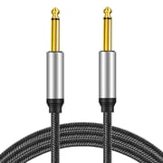 Yammee TS 1/4 In Male to 1/4 In Male Stereo Jack Cable, 6.35mm 1/4 TS Interconnect Audio Cable, 6.35mm Mono Instrument Cord