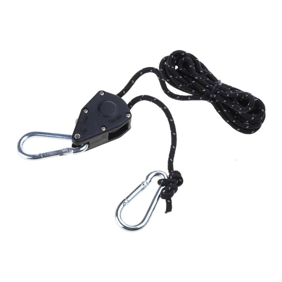 Yammee Tent Rope Lock Pulley Adjuster Rope Fixed Buckle Ratchet Pulley Wind Stopper