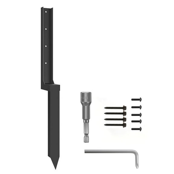 Yammee Thickened Fence Post Repair Kits Fence Post Anchors Ground Spikes Heavy Duty Fence Post Repair Stakes for Wooden Fence