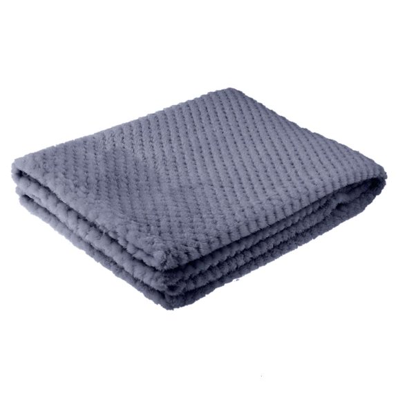 Yammee Thickened Solid Color Pineapple Grid Blanket Coral Fleece Lightweight Blanket