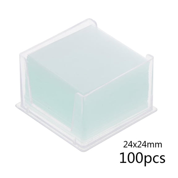 Yammee Transparent Square Glass Slide Coverslip Coverslides For Microscope Optical 100x