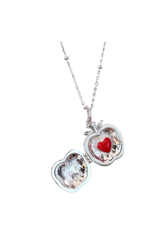Yammee Trendy Apples Locket Necklace Offers Adjustable Length Alloy Texture Fashion Neck Jewelry Suitable for Comfortable Wear