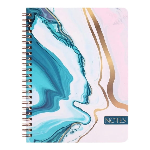 Yammee Twin-Wire Binding Notebook with 160 Pages 70gsm Wide Lined Paper College Ruled Journal for Writing Journaling 16.5x21cm