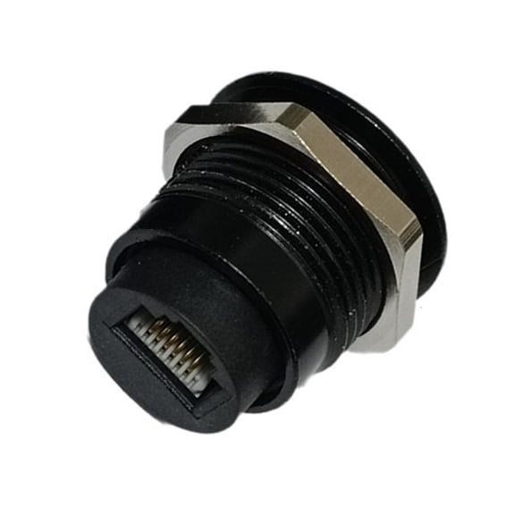 Yammee Two Port 6P6C CAT3 Telecommunication Jacks M24 Nut Fastener for Equipment Rack Desktop Floor Outlet