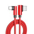 thumbnail image 1 of Yammee Type C Charging Cable With Double Elbows And Textured Fabric Wide Compatibility, 1 of 8