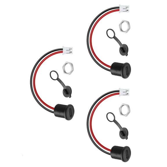 Yammee Type C Female 2.0 Terminal Connection Waterproof Nut Dustproof Cover Set
