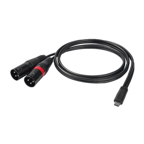 Yammee Type C To 2XLR Male Audiory Cable Stereo Cord For Double Channel Output Hifi Sound And High Compatibility