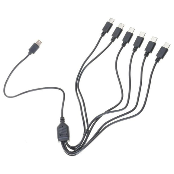 Yammee 1 To 6 USB C Charging Cable Type-C to Type-C Splitter Adapter Charging Cable