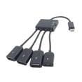 thumbnail image 1 of Yammee TypeC MicroUSB OTG 4 Port Adapter Power Cord for Multiple Devices Phones, 1 of 9
