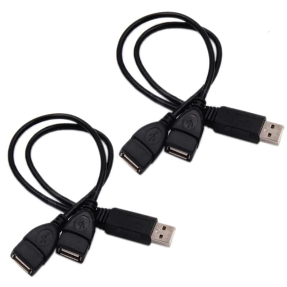 Yammee USB 2.0 Male to Two USB Female Y Cable USB Hubs Data&Charging Power Splitter