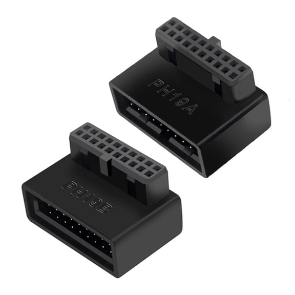 Yammee USB 3.0 19Pin/20Pin Male to Female Connector Header 90 Degree Converter Computer Accessory for Desktop Motherboard