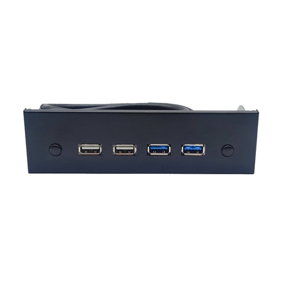 Yammee USB 3.0 Front Panel for Desktop 5.25" CD-ROM Drive Bay USB3.0 19Pin USB2.0 Hub