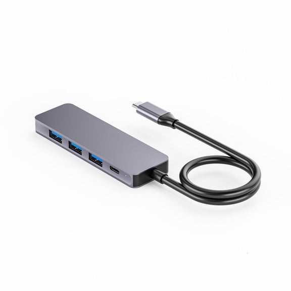 Yammee USB C Hub 4 USB 3.0 Aluminum Alloy Type C HUB 4-Port USB 3.0 Adapter, 5Gbps Fast