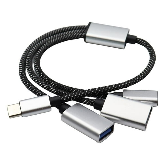 Yammee USB C Splitter Cable USB C 1 Male to 3 Female Extension Cord Connector USB Splitter USB Port Extender Adapter for PC