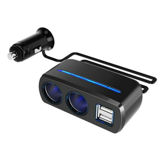 Yammee USB Car Cigarettes Lighter Socket, 12V 24V Double Car Cigarettes Lighter Splitter Car Charging Adapter Quick USB Adapter