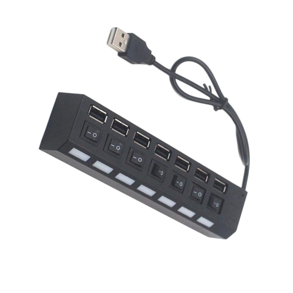 Data Splitter Adapter Yammee USB Splitter 7 Port USB Data Splitter with Individual Switches ...
