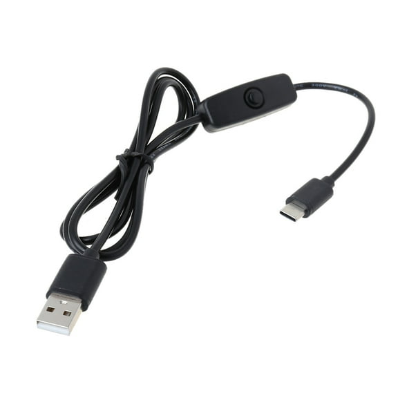 Yammee USB Switch Extension Cable Upgraded USB to Type-C Extension Cord with On/Off Power Switch Cable for LED Strips USB Fans