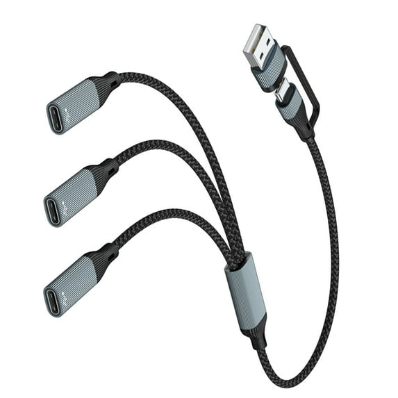 Yammee USB / Type C Male to 2 /3 Type C Female Splitter Hub Power Cord Extension Adapter Cable