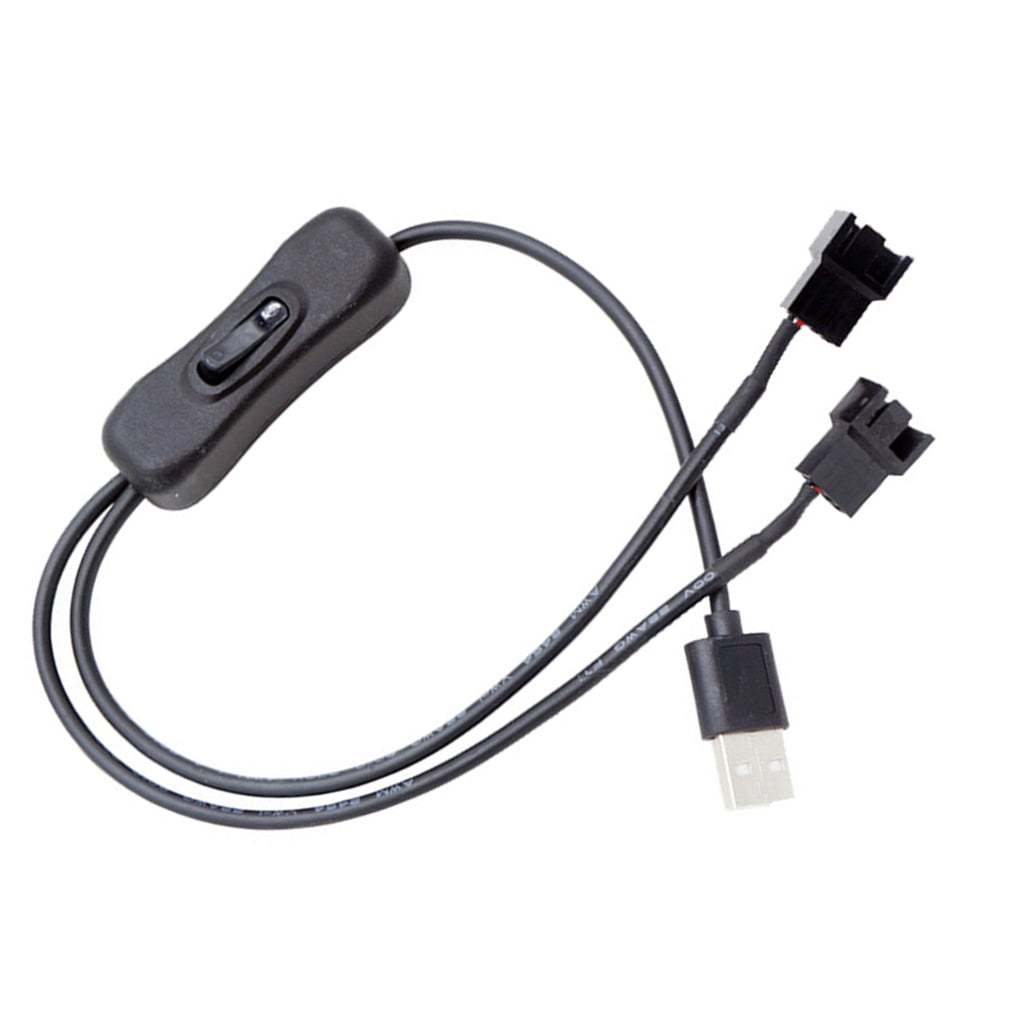 Yammee USB to 4 Pin PC Fan Power Adapter Cable 12V Sets Up Voltages ...