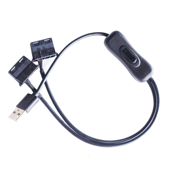 Yammee USB To 4Pin Power Cable With Voltage Boost To 12V Optional Cord Fast PC Cooling