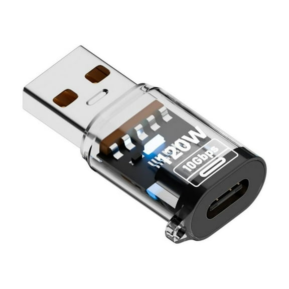 Yammee USB to Type C Adapter Converter 120W Fast Charging 10Gbps Data Transfer and Sound Support Suitable for Laptop Expansion