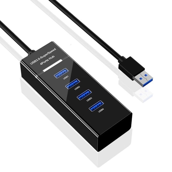Yammee USB3.0 Hub 4Port USB Expander With LED Light For Connecting Mouse Keyboards Printer for Connecting Multiple Access