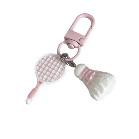 Yammee Unique Badminton Racquet Keychain For Sports Lovers Lightweight Pendant Fashion