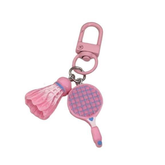 Yammee Unique Badminton Racquet Keychain For Sports Lovers Lightweight Pendant Fashion