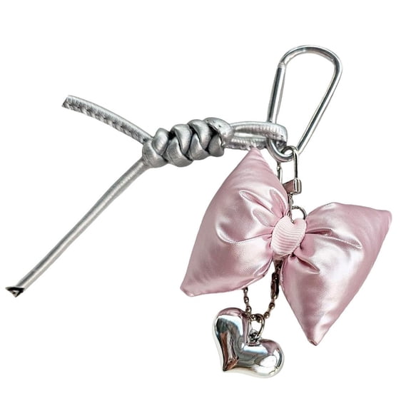 Yammee Unique Heart Bows Keychain with Leather Straps for Bags & Phones Stylish Outfits
