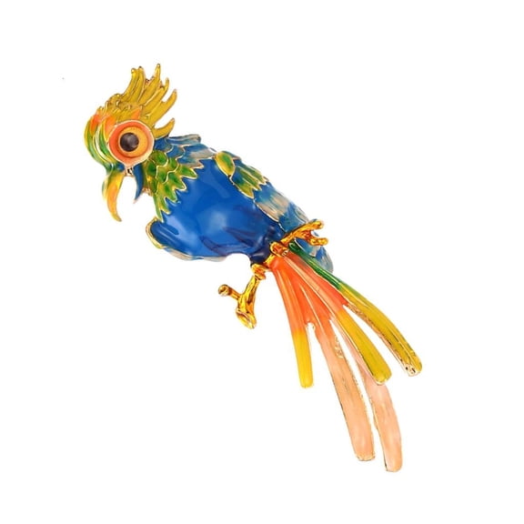 Yammee Unique Parrot Brooch Pin Delicate Fashion Accessory for Clothings and Bags Decoration Casual Wear