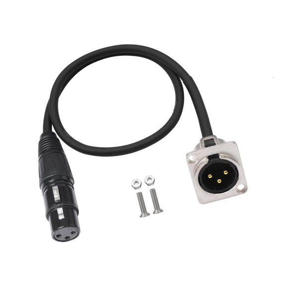 Yammee Universal Xlrs Panel Mount Adapter Shielded Contacts Durability Housing For Audios Devices Mixing Consoles 60cm OFC