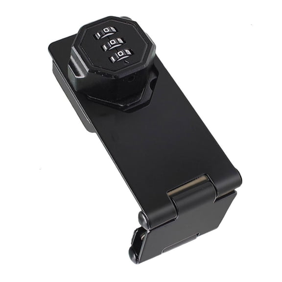 Yammee Upgrades Combination Locking Bolt Heavy Duty Metal Hasp Security Slide Bolt for Secure Closures of Cabinets & Small Door