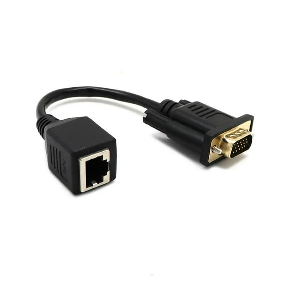 Yammee VGA to RJ45 Adapters Cord 15cm/5.9in VGA to RJ45 Ethernet Port Converters Wire