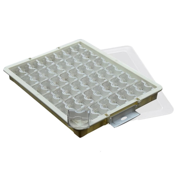 Yammee Versatile Jewelry Beads Organizer Small Accessories Storage Container with Compartments Transparent Lid Sorting Tray