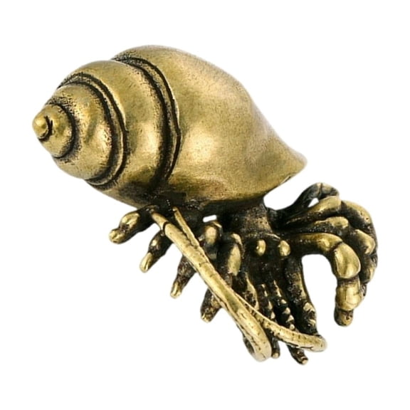 Yammee Vintage Brass Sea Animal Miniature Sculpture Chinese Fengshui Ornament Decors