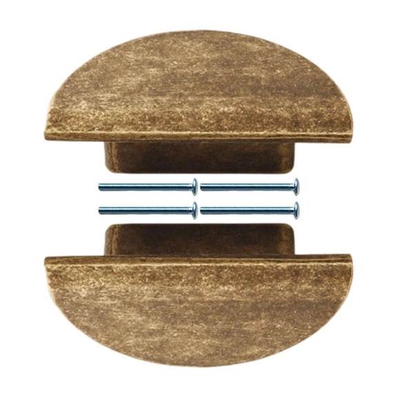 Yammee Vintage Style Metal Handles Half Round Designs Antique Bronze Drawer Pulls Pair