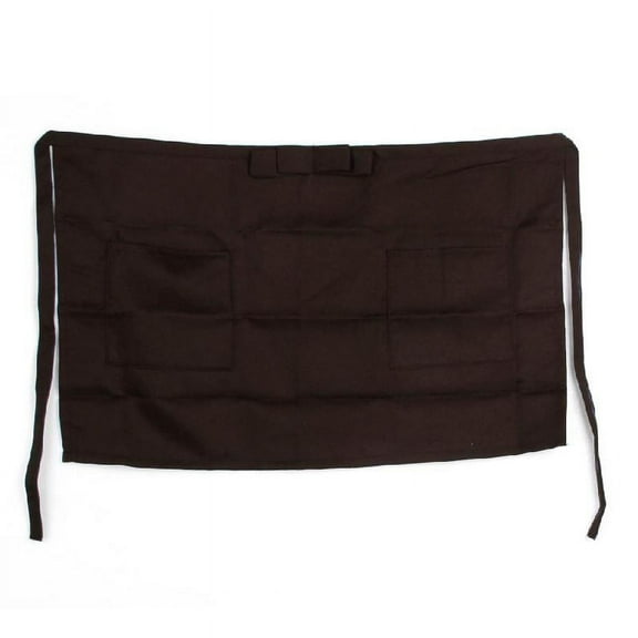 Yammee Waist Apron with Bow Waitress Waiter Server Short Aprons Kitchen Bib for Hotel Bar Unisex Tie Belt Waitress Apron Supply