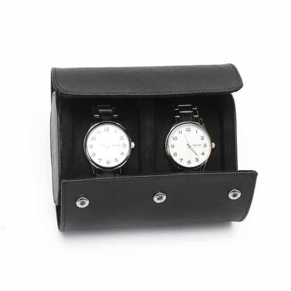 Yammee Watch Box for Men Women Watch Roll Case 1/2/3Slot PU Leather Watch Organizers