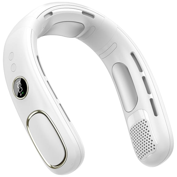 Yammee Wearable Air Conditioner Miniature Rechargeable Digital Display Electric Fan Portable Hanging Necks Cooling Device