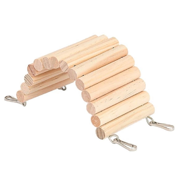 Yammee Wooden Climbing Ladder Bendable Bridge for Hamsters Gerbils Mouse Sugar Gliders
