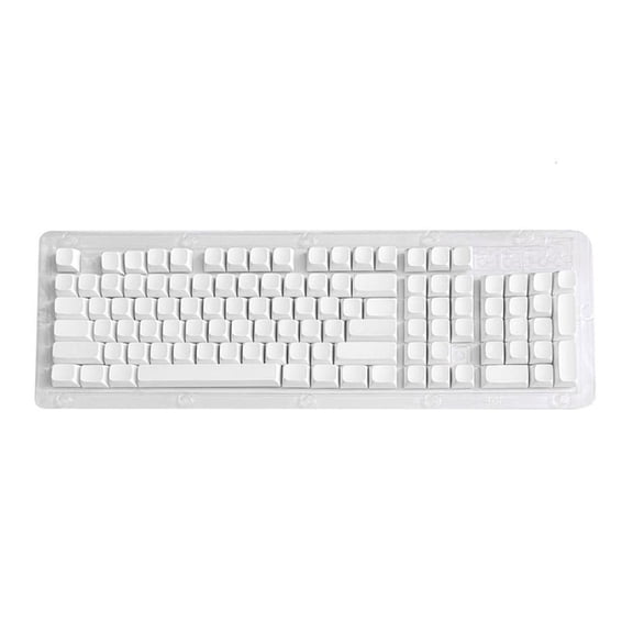 Yammee 104 Key Blank White Keycaps Set XDA Height No Lettering Fits Most Mechanical Keyboards Minimalistic Blank Keycaps