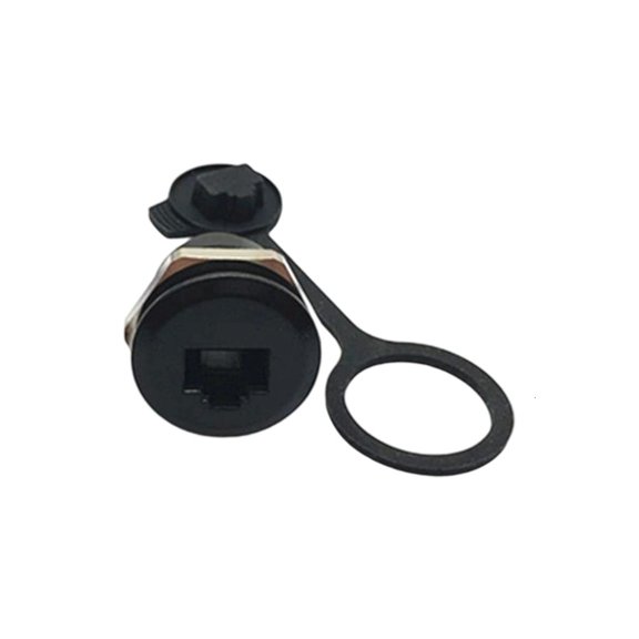 Yammee Zinc Alloy RJ45 8P8C Female Socket Data Transfer Dustproof Design Easy Mount