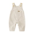 thumbnail image 1 of Yammkia Baby Denim Overall Toddler Soft Cute Workwear Bib Pants Jeans Jumpsuit 0-18M (Light Yellow,6-12 Months), 1 of 5