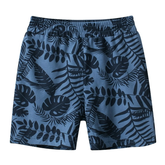 Yammkia Girls Athletic Shorts With Liner Kids Toddler Boys Girls Shorts Plaid Loose Baggy Boxer Casual Summer Beach Bottoms for 2-3 Years,Blue
