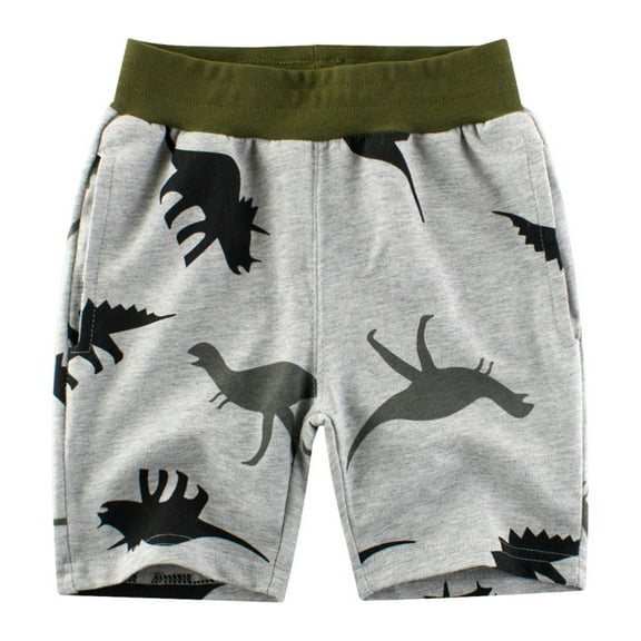 Yammkia Kids Basketball Shorts Boys'Shorts Cotton Baby Boys Pull On Jogger Shorts for 4-5 Years,Gray